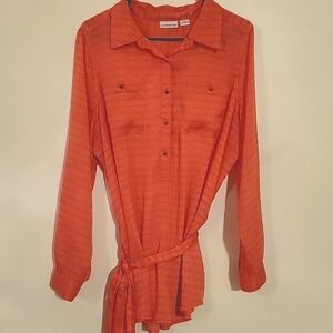 Liz claiborne half button down blouse